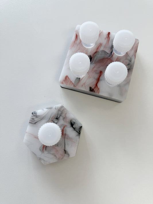 Marbled Quartz Acrylic Inkwell- Bundle Set