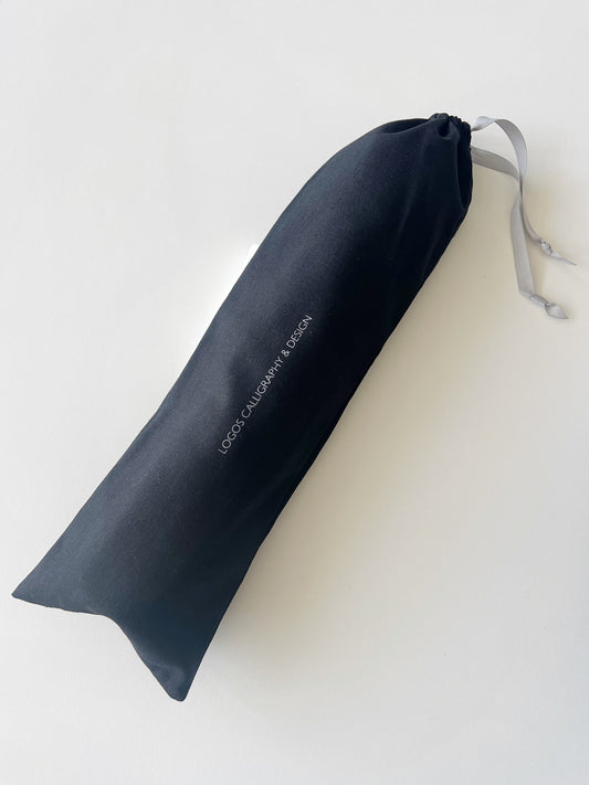 Black Vegan Leather Writing Blotter Mat