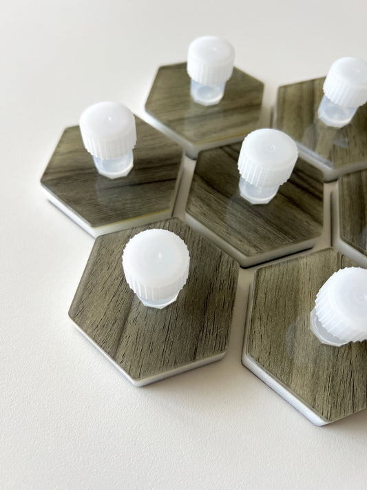 Mini Ash Wood Acrylic Inkwell