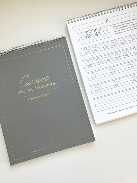 Cursive Practice Workbook - Uppercase Letters