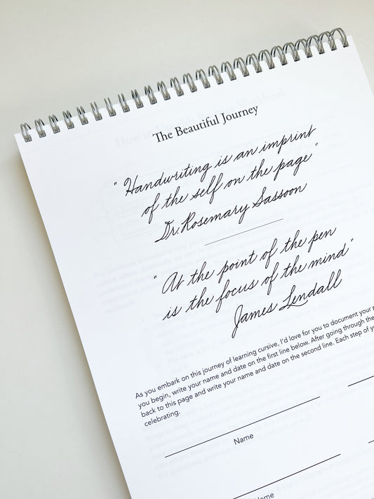Cursive Practice Workbook - Uppercase Letters