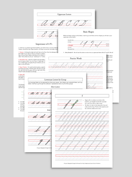 Digital Cursive Practice Workbooks - BUNDLED