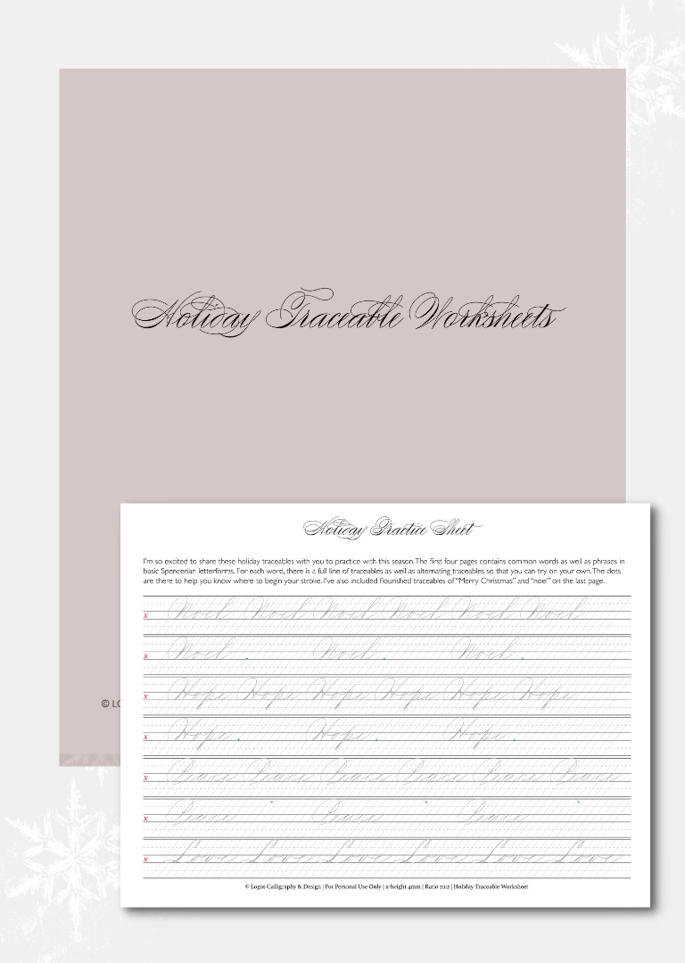Spencerian Holiday Traceables