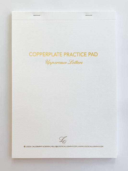 Copperplate Practice Pad - Uppercase Letters