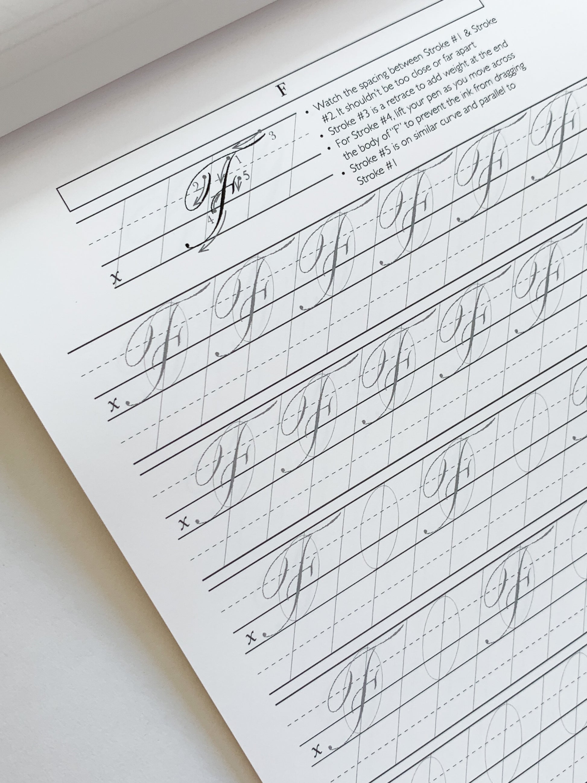 Copperplate Practice Pad Uppercase Letters – Logos Calligraphy