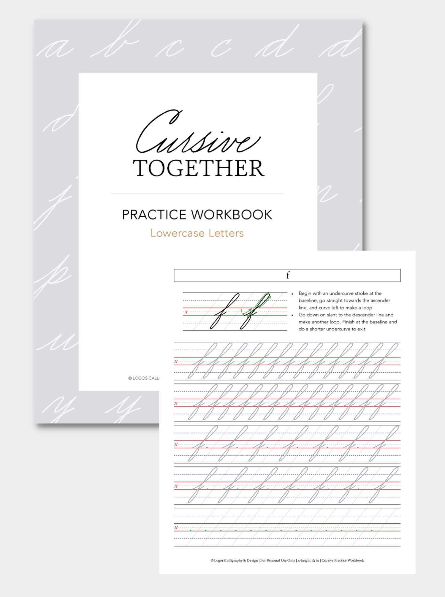 Digital Cursive Practice Workbook - Lowercase Letters – Logos ...