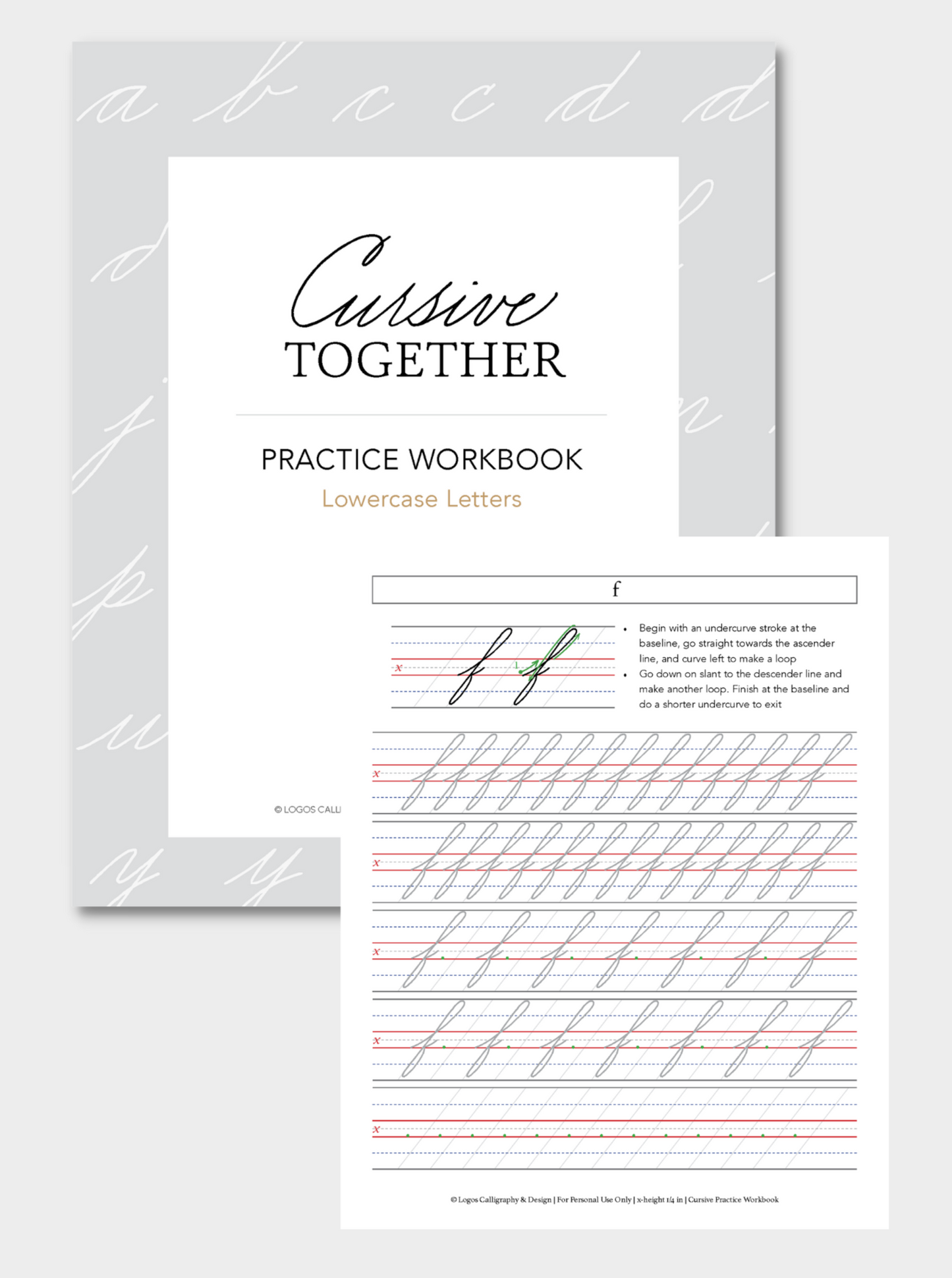 Digital Cursive Practice Workbook - Lowercase Letters